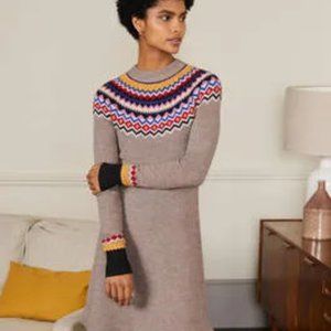 Boden Millie Fair Isle Knitted Dress - NWT size 8R (fits more like US4)